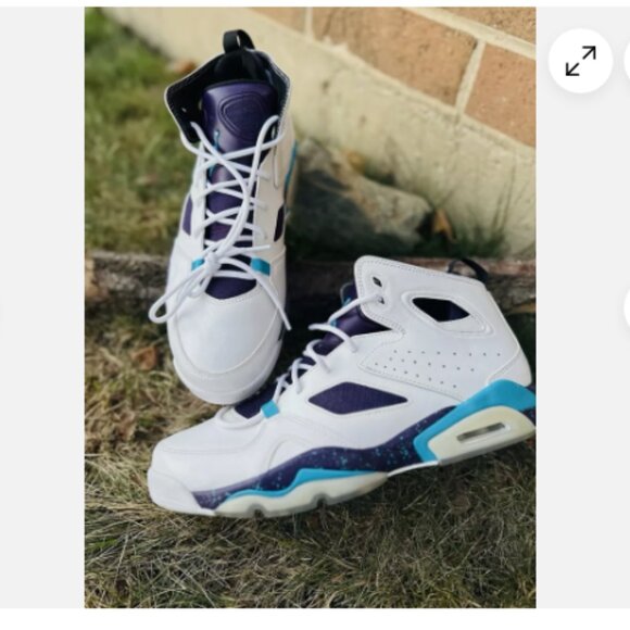 Air Jordan Flight Club 91 men sz 11 white/blue lagoon 555475-105 Shoes Rare New - Picture 12 of 12